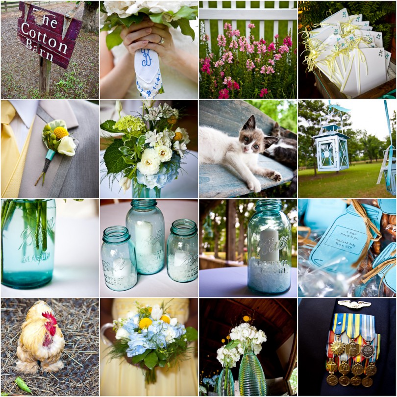 As you can see the theme was a garden farm style wedding with lots of